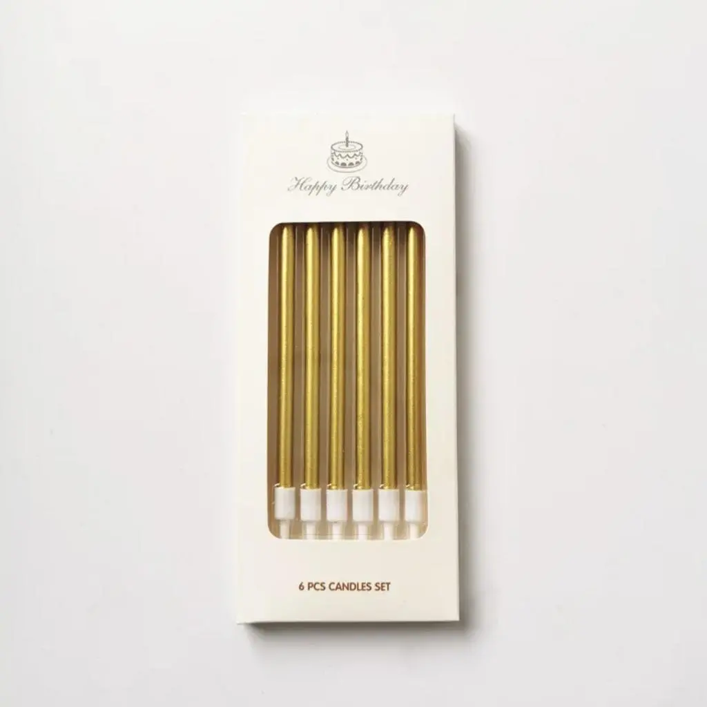 Golden Cake Candles